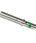 Heavy Duty Socket Contact Crimp Terminal 16 To 14 AWG Copper Conductor RoHS Compliant 1000 Pack showing silver socket crimp terminal with green band.