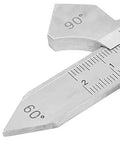WJJDLLNP Calibre Vernier Caliper Manual Welding Gauge Stainless Steel Fillet Throat Gage for Measuring Reinforcement Digital showing 60° and 90° angles.