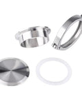 Top Shelf 304 Stainless Steel Ferrule Kit With Tri Clamp Pipe End Cap And Silicone Gasket For Dairy Food Processing Quick Fit Setup Durable Rugged Gear, 19-168mm parts
