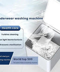 Mini Portable Washing Machine Automatic Compact Laundry Washer Quiet Foldable Frame Lightweight Travel Buddy quick spin cycle for delicate underwear.