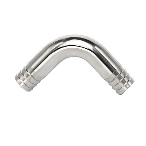 Stainless steel 304 sanitary hose barb 90-degree elbow fitting, 1 in barbed x 1 in barbed, 1 pc