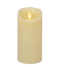 Cozy Flameless LED Candle With Moving Flame Pillar, Remote Ready And Timer, Battery Operated, Vanilla Honey Scent, Ivory, Realistic Flicker