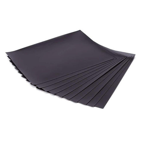 10 Pack Large Magnetic Sheets 9.3 By 6.85 Inches For Die Storage And Crafting showing non-adhesive stack, 0.5mm thick.