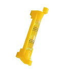 Hanging Line Level for Precise Horizontal Bubble Measuring, yellow plastic tool for accurate leveling and hanging.