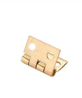 Tiny Golden Mini Metal Hinge For 1 By 12 Dollhouse Cabinets And Boxes With Four Mounting Holes Delicate And Realistic Gold Tone Hardware