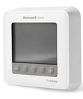 T6 Pro 1 Heat Slab Sensor Thermostat Model TH6100AF2004, white unit, with digital display and control buttons, angled view.