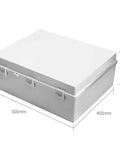 Large Outdoor Electrical Enclosure Box Waterproof Weatherproof Plastic Housing With Cover For Electronics Dustproof Watertight Built Tough Junction Box 19.69 Inches Long 15.75 Inches Wide 7.87 Inches High