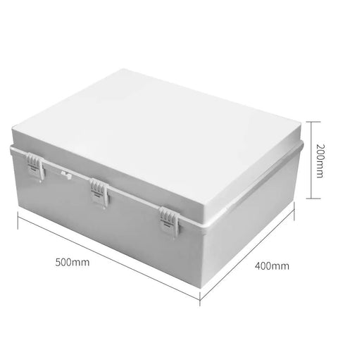 Large Outdoor Electrical Enclosure Box Waterproof Weatherproof Plastic Housing With Cover For Electronics Dustproof Watertight Built Tough Junction Box 19.69 Inches Long 15.75 Inches Wide 7.87 Inches High