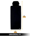 Go-To Universal Fit Waterproof Car Seat Cover With Neoprene, Stain-Resistant, measured 56 x 21 inches in black.