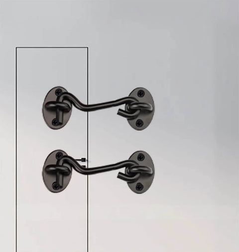 Heavy Duty 4 Inch Barn Door Lock Latch Made Of Solid Thick Stainless Steel With Dual Layer Powder Coat For Privacy And Security