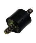 Round Double Male Vibration Mounts With 1/8-32 Threaded Black Rubber Isolation Mounts, 1/2 Inch High x 5/16 Inch Diameter, 50 Durometer