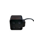 Front view of a NEMA 17 brake module with 42x42mm frame, DC 24V power-off brake, black housing and attached cable