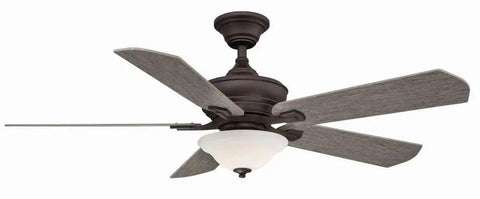 Camhaven V2 Fan Light Kit for 52 Inch Ceiling Fans Sleek Matte Greige Finish 5 Blades 3 Speed AC Motor