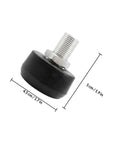 Two Pack Roller Skate Toe Stops Adjustable Rubber Brake Blocks Round Shape Replacement Parts For Quad Skates Indoor Outdoor Use, High Elastic Rubber For Safer, Smoother Braking And Easy Install with dimensions of 4.5 cm by 5 cm