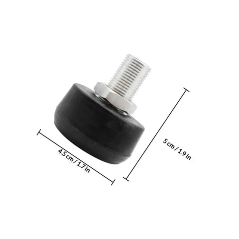 Two Pack Roller Skate Toe Stops Adjustable Rubber Brake Blocks Round Shape Replacement Parts For Quad Skates Indoor Outdoor Use, High Elastic Rubber For Safer, Smoother Braking And Easy Install with dimensions of 4.5 cm by 5 cm