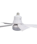 Eboxer 1 Pack Screw Ceiling Fan Light for Bedroom (White) with four blades and a stylish design, suitable for home lighting and cooling.