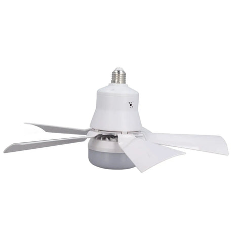 Eboxer 1 Pack Screw Ceiling Fan Light for Bedroom (White) with four blades and a stylish design, suitable for home lighting and cooling.