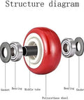 Structure diagram of Heavy Duty Polyurethane Brake Caster Set Universal Mounting Plates showing components of the caster wheel.