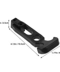 Rubber Engine Hood Latches 4 Pack for Trucks and Cargo Trailers with measurements highlighting size and design details