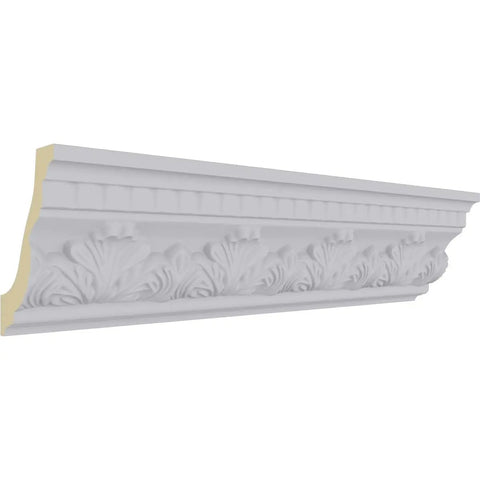 Devon Crown Molding, Lightweight Solid Urethane, Factory Primed For Quick Easy Install, 4.5 In High, 3.25 In Projection, 5.5 In Face
