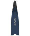 Long Freediving And Spearfishing Fins With Reactive Technopolymer Blade And Foot Pocket Without Side Rails, 30 Degree Blade Angle