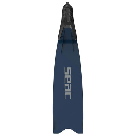 Long Freediving And Spearfishing Fins With Reactive Technopolymer Blade And Foot Pocket Without Side Rails, 30 Degree Blade Angle