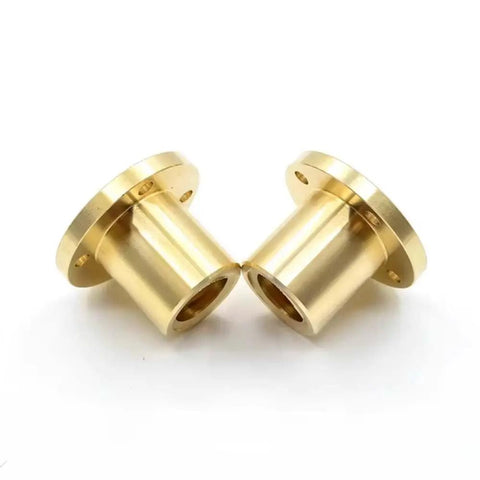 Beefy Heavy Duty T20 Leadscrew With 20mm Diameter Brass Nut Length From 100mm To 1000mm CNC And 3D Printing Ready Standard T20 Mount 8mm Lead 4 Start Smooth Precise Motion For DIY Machining brass T20 nut parts shown