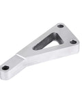 Polished aluminum piece from Chevy SBC 350 Polished Aluminum Alternator Bracket Kit With Short Water Pump Mount Upper Passenger Side Bolt On