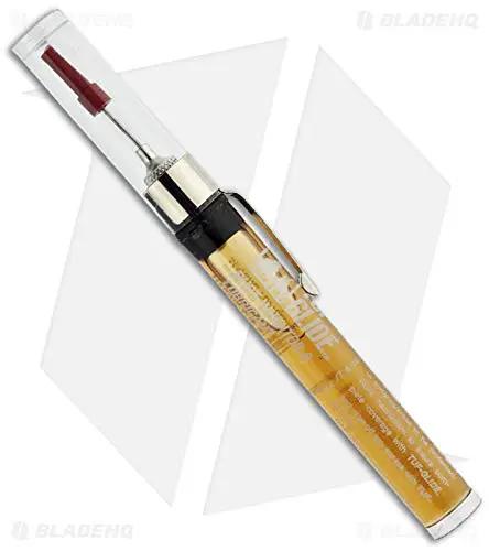 Knife Care Bundle With TUF Glide Lubricant Pen Applicator, shown in clear applicator tube with visible nozzle.