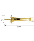 Stainless Steel Door Stop 3 Inch With Polished Brass Finish And Rubber Tip, Heavy Duty Wall Or Door Mount, 10 Pack