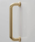 10 Pack 5 Inch Center To Center Brushed Brass Kitchen Cabinet Pulls Zinc Alloy Solid Round Cabinet Handles Drawer Pull