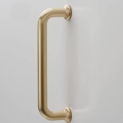 10 Pack 5 Inch Center To Center Brushed Brass Kitchen Cabinet Pulls Zinc Alloy Solid Round Cabinet Handles Drawer Pull