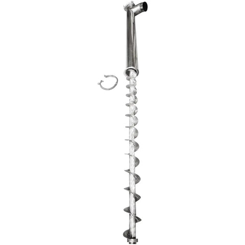 Heavy Duty Electric Bucket Elevator Conveyor 150L Capacity W/ 2.2KW Motor For Grain, Feed, Nuts And Plastic Pellets Made Of Top Tier Food Grade 304 Stainless Steel, spiral auger component.