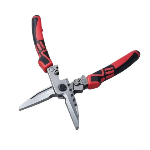 UrbanHui 7-In-1 Electrician Pliers High Carbon Steel Wire Stripper Cutting Crimping Tool with red rubber grip for HVAC use.