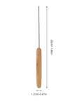 Worm Baiting Needle Threader Tool With Wood Handle And Stainless Steel Tip For Quick, Hygienic Worm Threading In Freshwater Fishing, Sandworm Rigging Accessory That Resists Corrosion For Outdoor Angling, 20cm wood handle