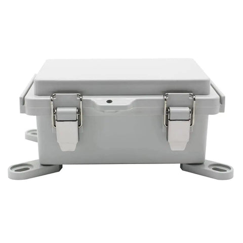 Grey Waterproof Outdoor Junction Box With Hinged Cover And Stainless Steel Latch Weatherproof PVC Enclosure for DIY Projects IP67 Rated