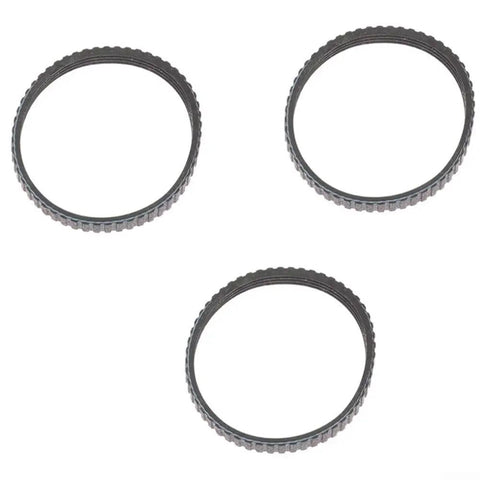 Boost Your Workshop Game With This Pack Of Three Heavy Duty Rubber Drive Belts For Electric Planers Fits Part 958718 Models F 20A P20ST H55SC With 9.6mm Width To Fix Tools Fast Without Hassle For DIY Guy Working Hard In The Garage These Days. Three black rubber drive belts, 9.6mm wide, for electric planers