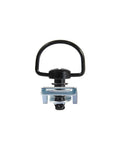 Shop Grade Motorcycle Quick Release Fasteners For Hassle Free Bolt On Upgrades, Swappable D Ring Screw in matte black detail view.
