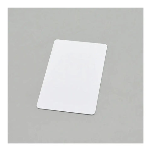 Super Slick Waterproof Plastic Inkjet Printable Cards Including 230 Pack White Blank ID Badge Photo Paper Sheets With Hella Durable Finish on grey surface.