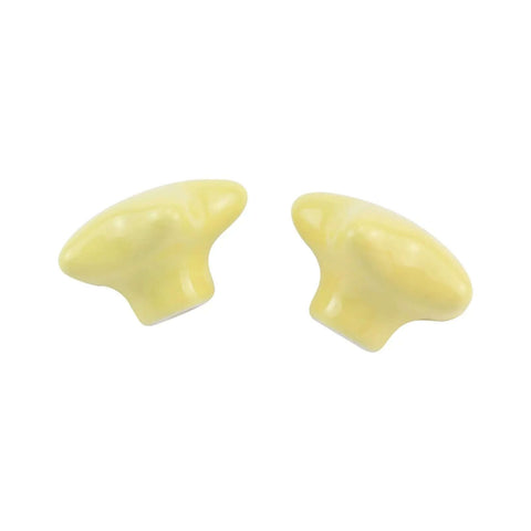 6 Piece Star Shaped Ceramic Cabinet Knobs Glossy Drawer Pulls For Kitchen Cabinets Bedroom Furniture Solid Colors Nordic Vibe Hardware With Screws Zero Hassle Installation Major Style Boost - Yellow star-shaped knobs