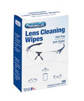 Front view of PhysiciansCare Lens Cleaning Wipes box for eyeglasses; anti-fog, anti-static, 100 wipes.