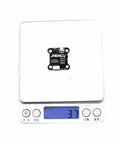 Ultra Light 40CH FPV Transmitter With 20x20mm Mount, Adjustable 25-600mW VTX on digital scale showing 3.7 grams