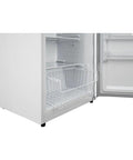 Interior view of Spacious 33 Inch Convertible Upright Freezer And Refrigerator With 20 Point 2 Cubic Feet Stash Room featuring wire storage basket.