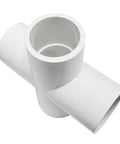 Four Way Flush Cross PVC Fitting For Home DIY Projects And Garden Three Quarter Inch Schedule 40 Connector White PVC Plumbing Cross
