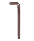 Ball End Hex Key Wrench 17mm Long Arm L Shape S2 Steel Red Pro Grade Must Have Metric Wrench For Home Repair Heavy Duty Tool With Short And Long Arm For Tight Spaces Rust Resistant And Ultra Durable, brown L-shaped hex key