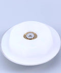 Stainless Steel Bathtub Drain Stopper with Flat Cover for 40-45mm Holes featuring a white flat cover and brass screw.