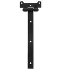 Heavy Duty T Shaped Door Hinge Black Wall Mount Hinge For Garden Gates And Shed Doors With Bearing Slot Axle shown vertically