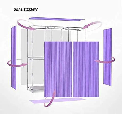 Heavy Duty Portable Hanging Closet With Slick Durable Cover And Tough Steel Frame For Zero Hassle Setup Prime Storage Space For Shoes Hats And Sweaters In College Dorms Or Tight Quarters