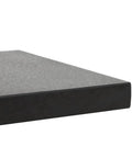 Side view of 62.8 Lb Granite Patio Umbrella Base Stand Heavy Duty Outdoor Market Umbrella Base Square Pole Holder Black