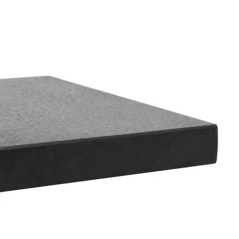 Side view of 62.8 Lb Granite Patio Umbrella Base Stand Heavy Duty Outdoor Market Umbrella Base Square Pole Holder Black